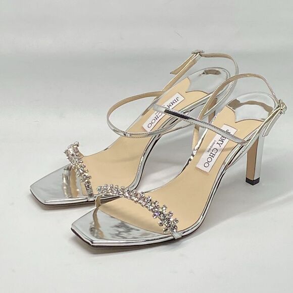Jimmy Choo Meira Embellished Patent Leather Sandals size 41 - Picture 7 of 14